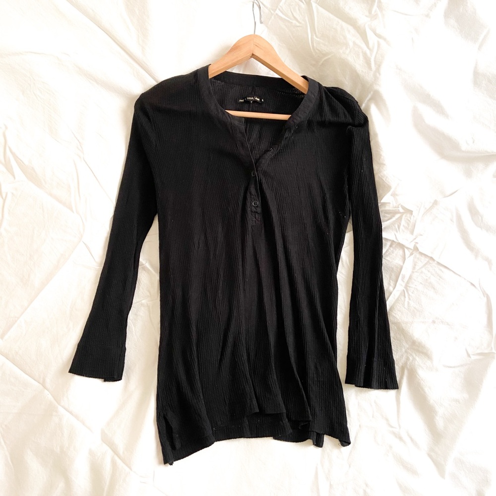Rag & Bone/Jean Black Long Sleeve Top Size L